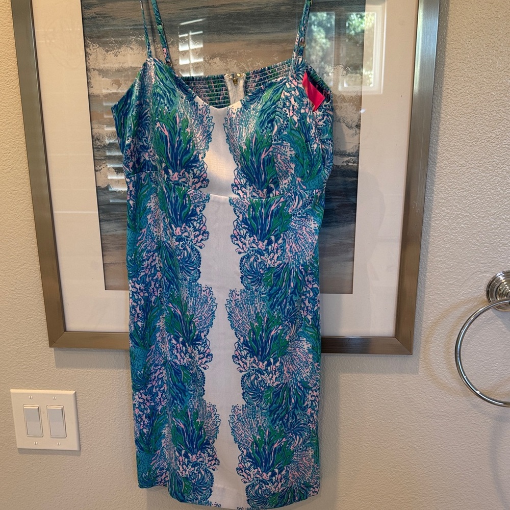 Lilly Pulitzer Blue and Green Mini Dress